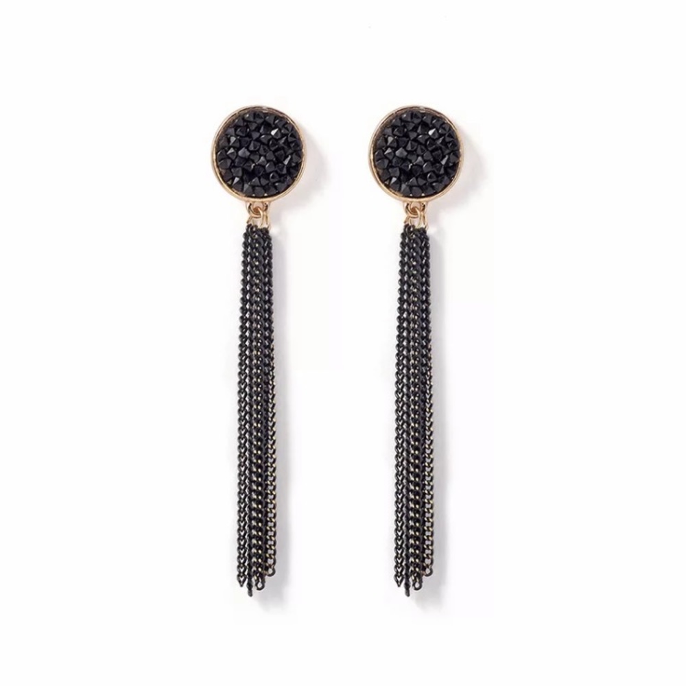 “Anastasia” Quartz Tassel Cute Drop Dangle Earring - Picture 9 of 9